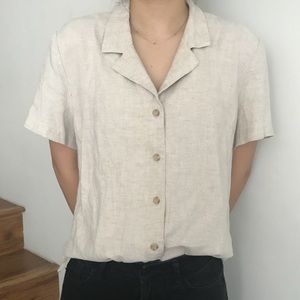 Linen button down